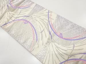 アンティーク　束ね熨斗に鶴模様織り出し袋帯（材料）